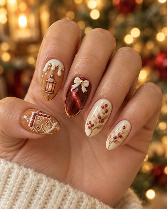 Cinnamon Lanterns design preview on hand