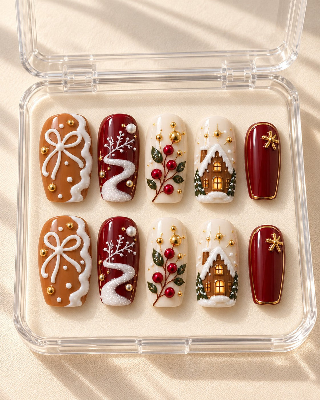 Berry Chapel 10-piece nail set in clear case