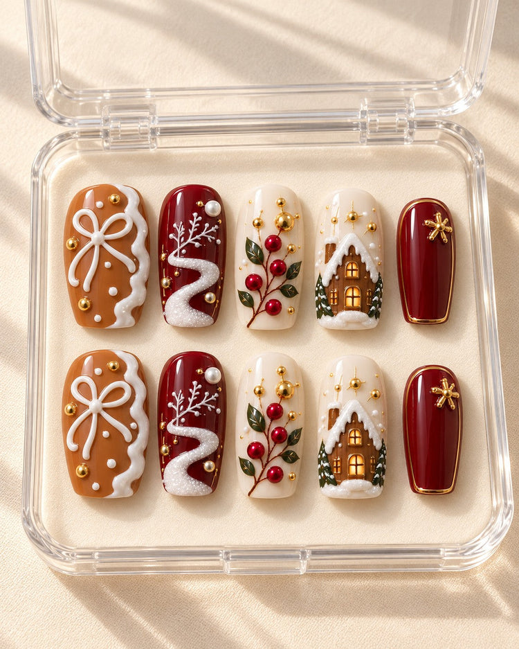 Berry Chapel 10-piece nail set in clear case