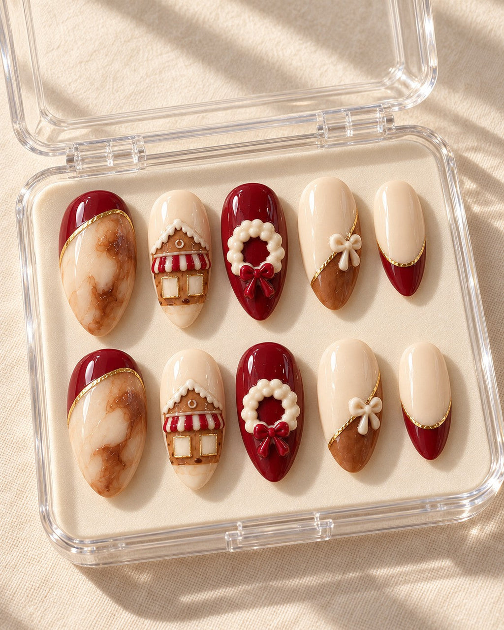 Market Square 10-piece nail set in clear case