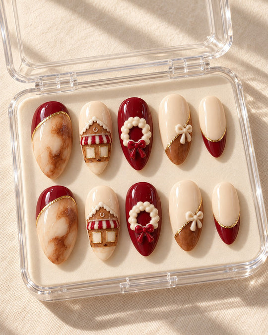 Market Square 10-piece nail set in clear case