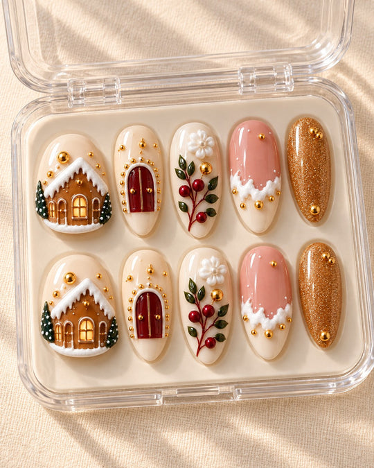 Snowfall Atelier 10-piece nail set in clear case