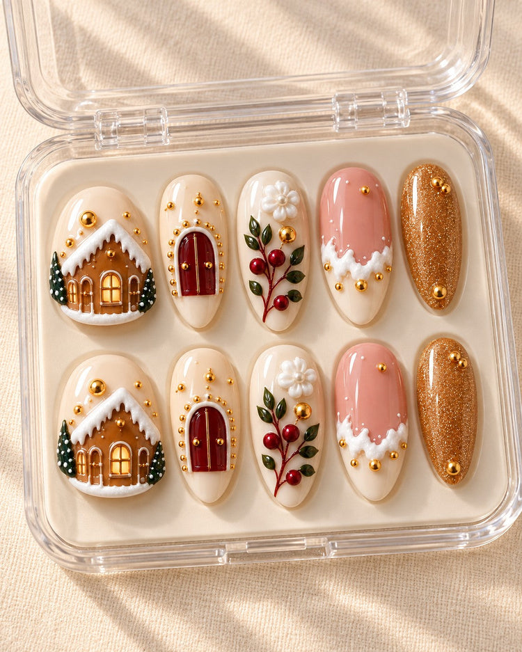 Snowfall Atelier 10-piece nail set in clear case