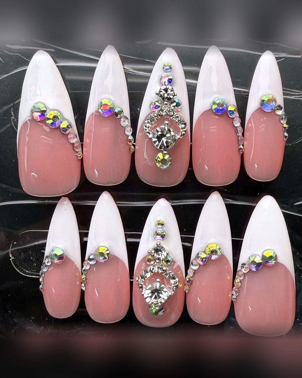 Real hand-painted set: Crystal French Bridal