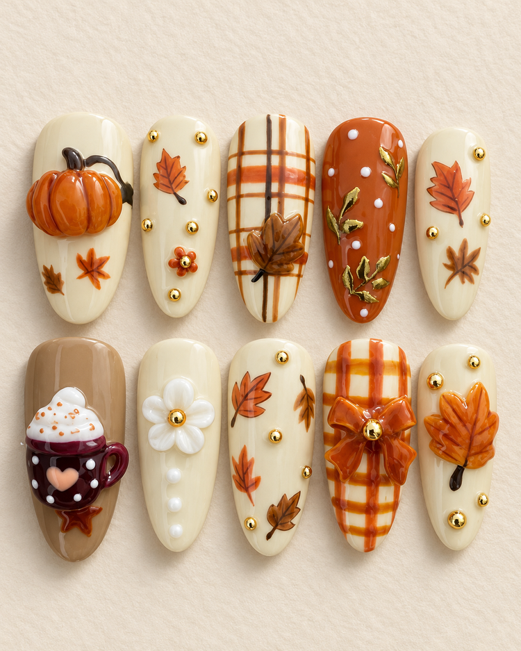 Autumn Leaf Latte studio set