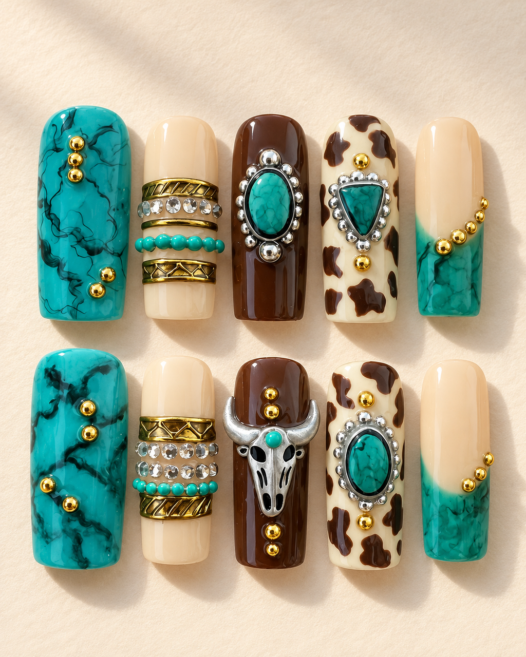 Turquoise Western studio set
