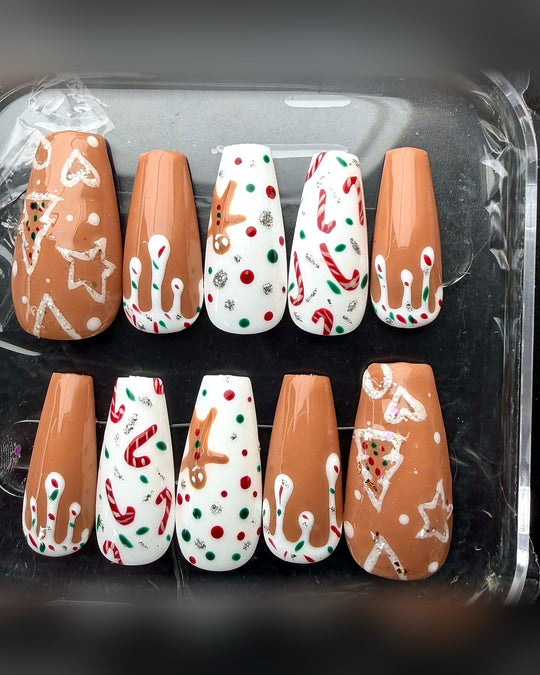 Real hand-painted set: Gingerbread Cookie