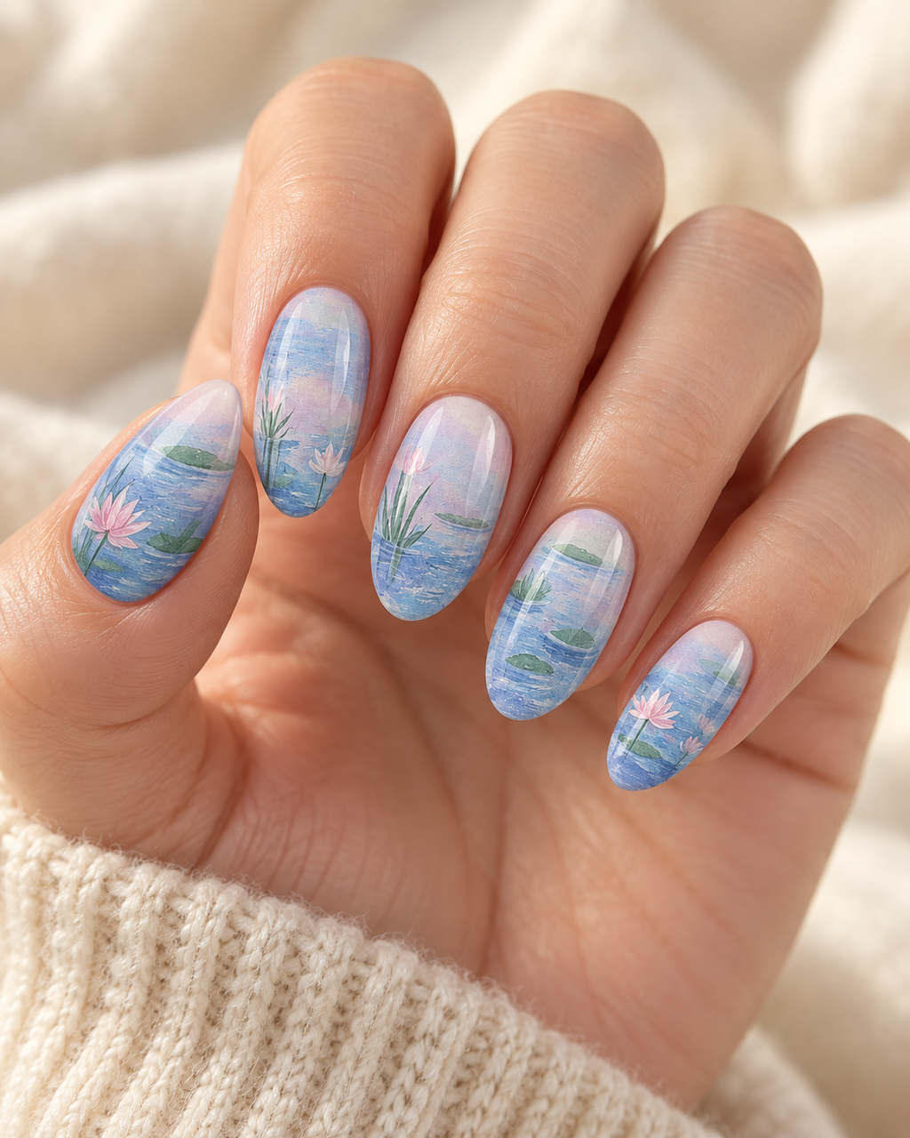 Monet Water Lilies Press-On Nails