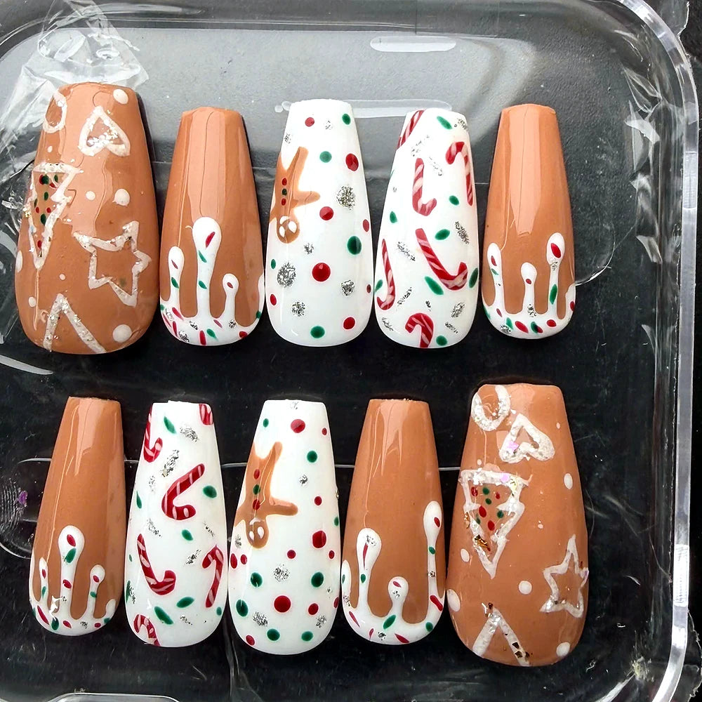 Real hand-painted set: Gingerbread Cookie