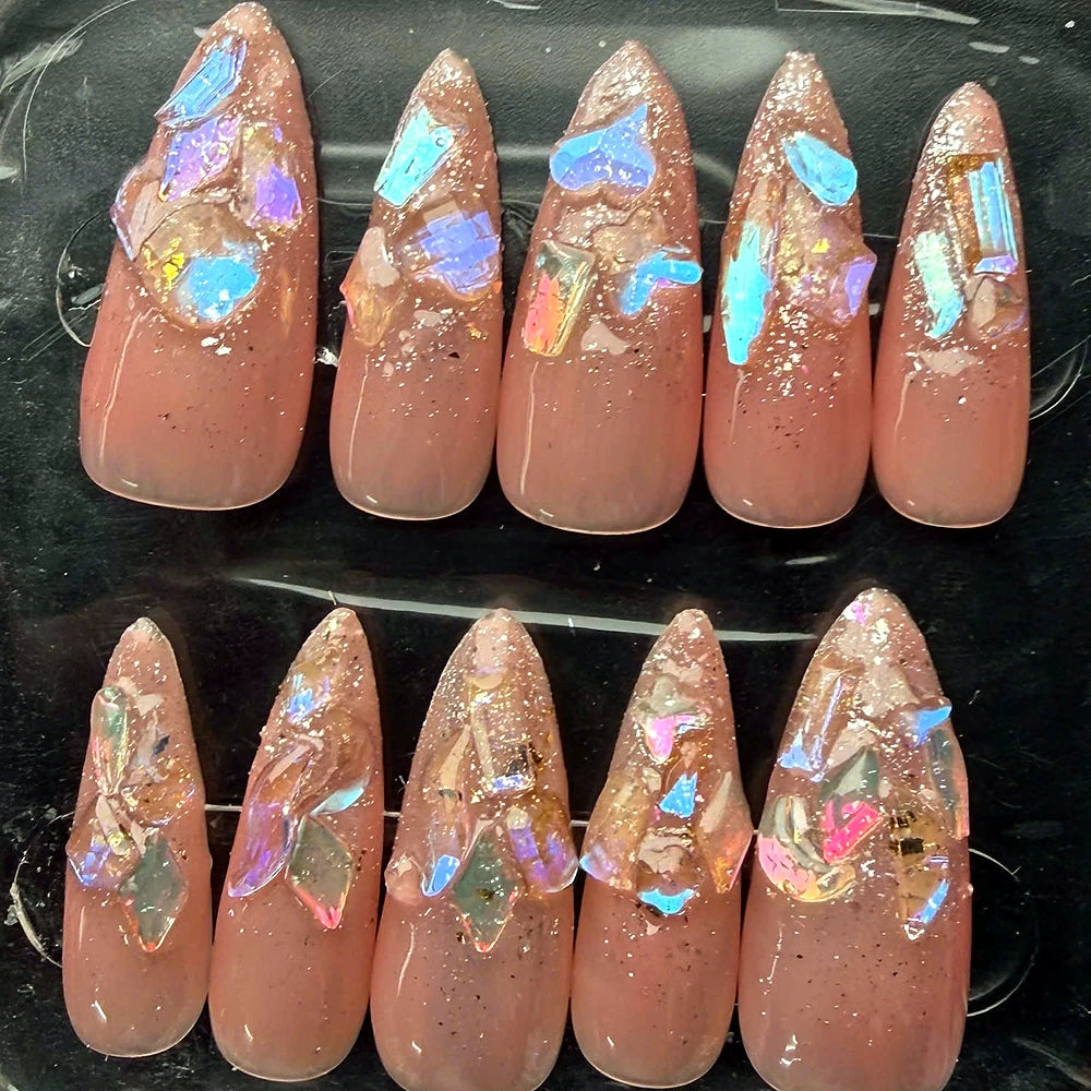Real hand-painted set: Opal Crystal